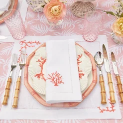 Coral Linen Placemats & Napkins (Set Of 4)