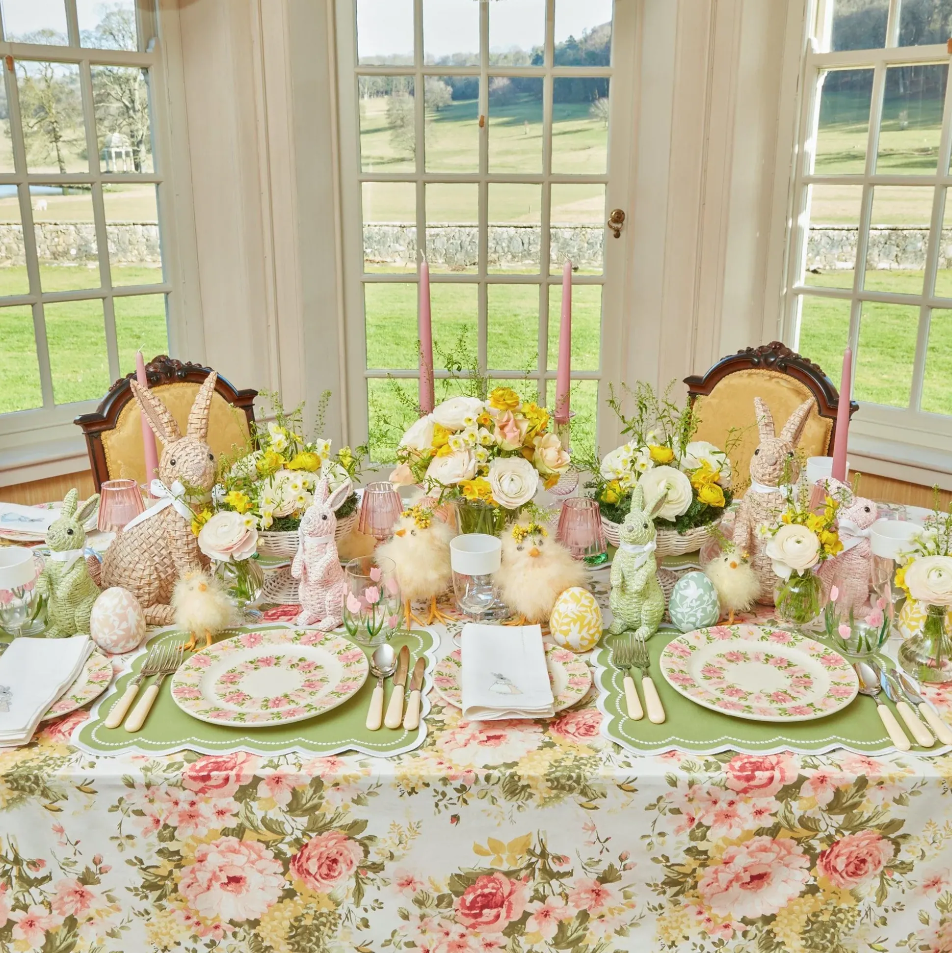 Dahlia Garland Dinner & Starter Plates (Set Of 8)