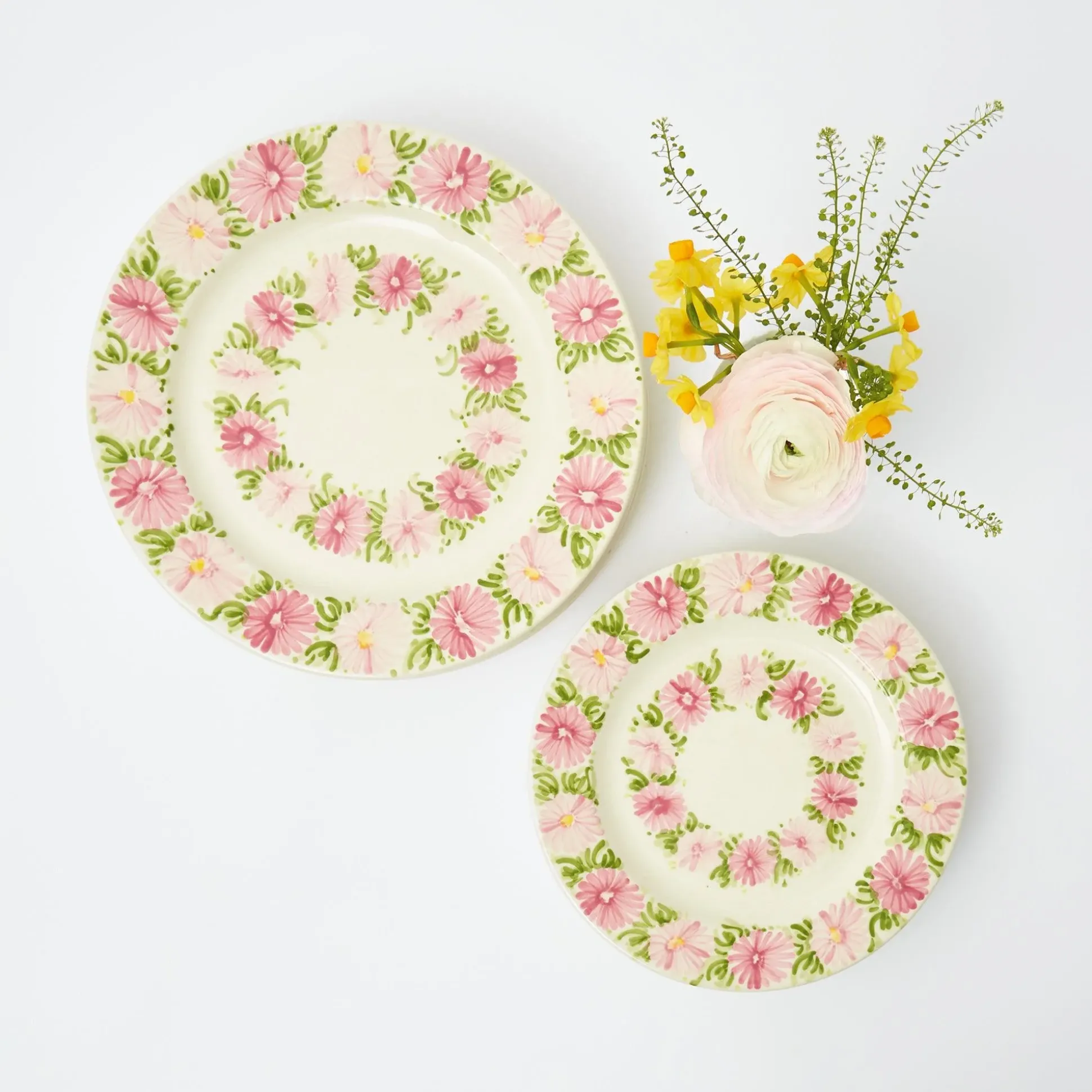 Dahlia Garland Dinner & Starter Plates (Set Of 8)