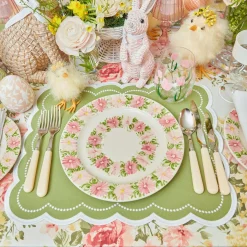 Dahlia Garland Dinner & Starter Plates (Set Of 8)