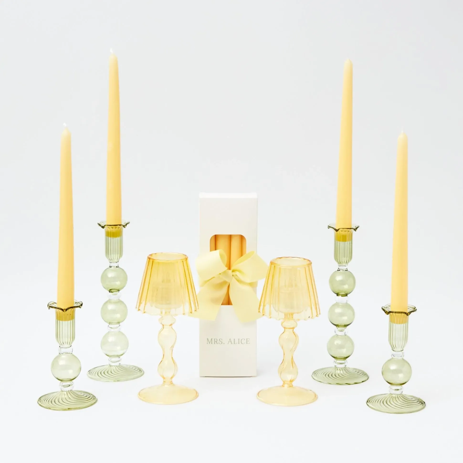 Eden Green & Yellow Candlescape