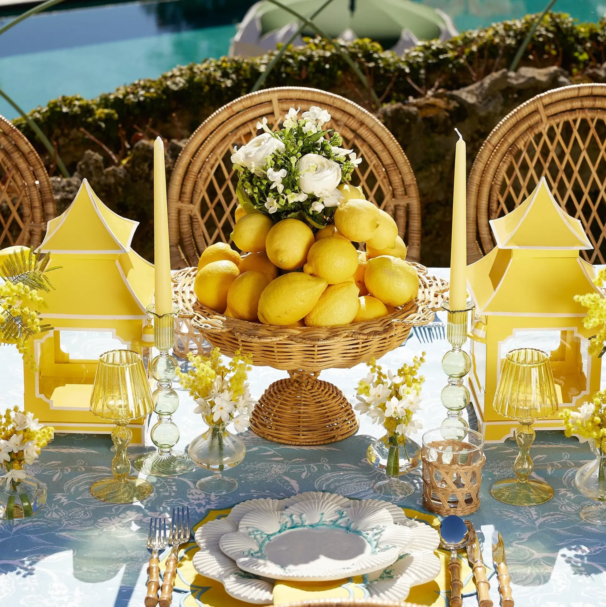 Eden Green & Yellow Candlescape
