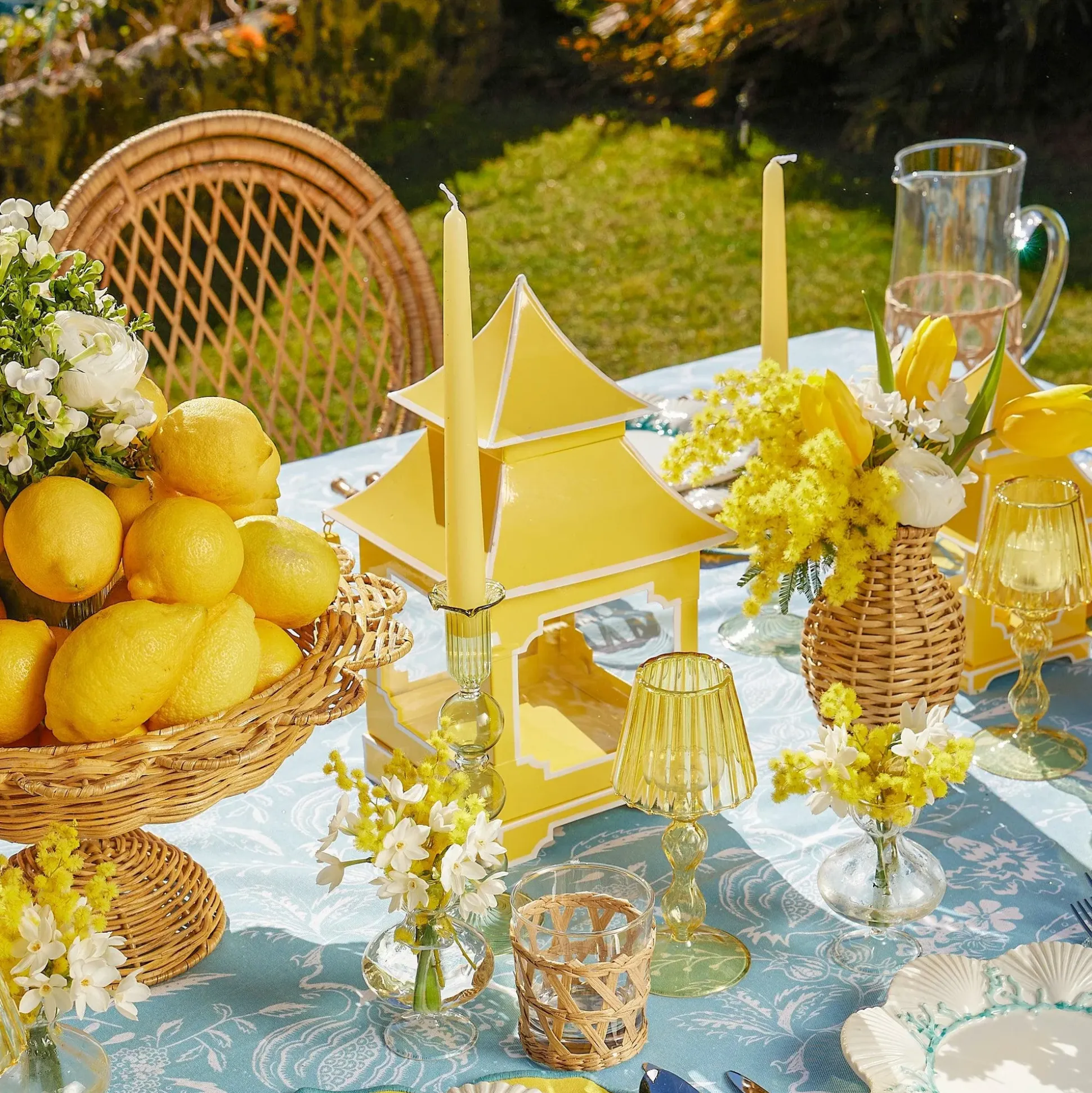 Eden Green & Yellow Candlescape