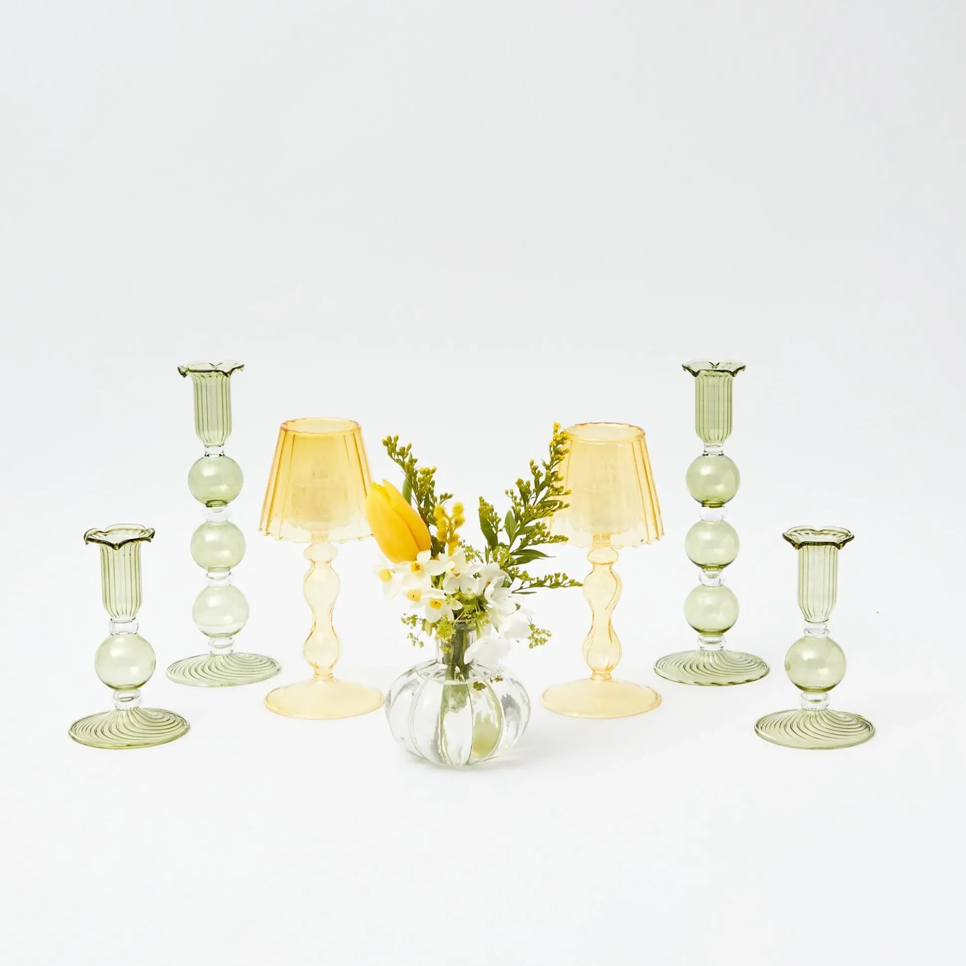 Eden Green & Yellow Candlescape