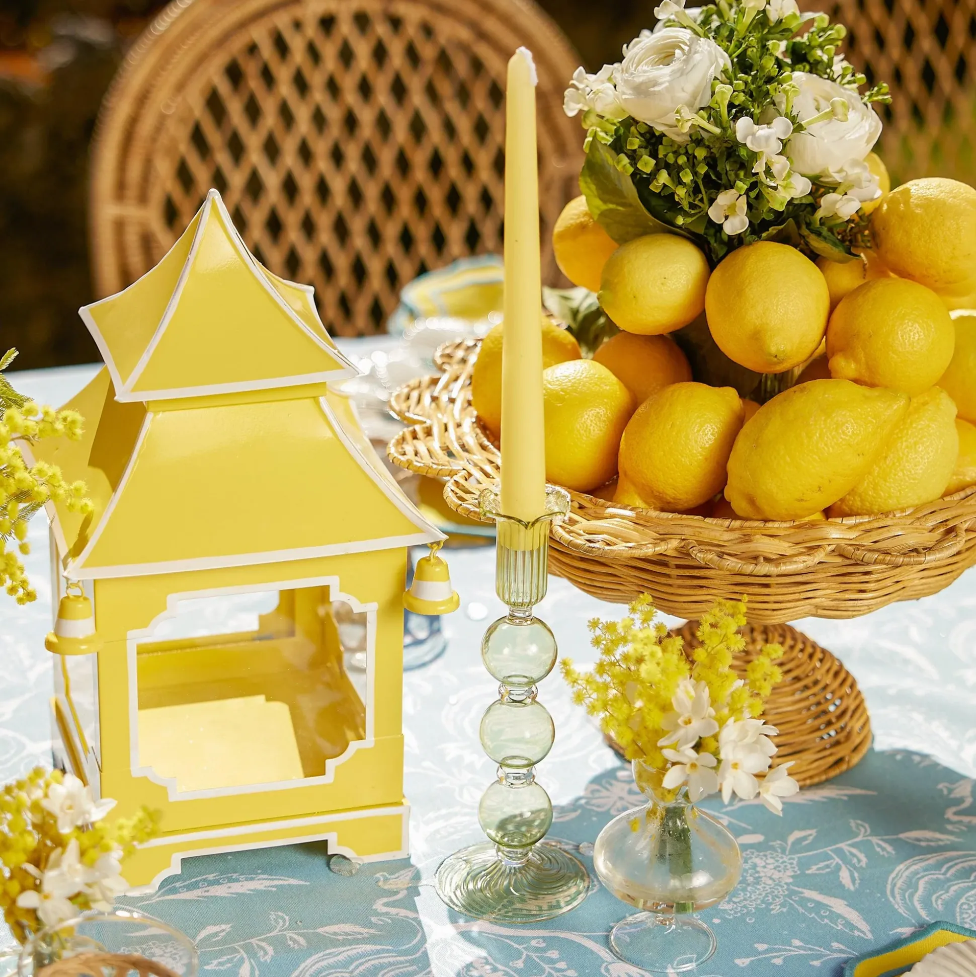 Eden Green & Yellow Candlescape