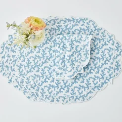 Edie Blue Coral Placemats (Set Of 4)