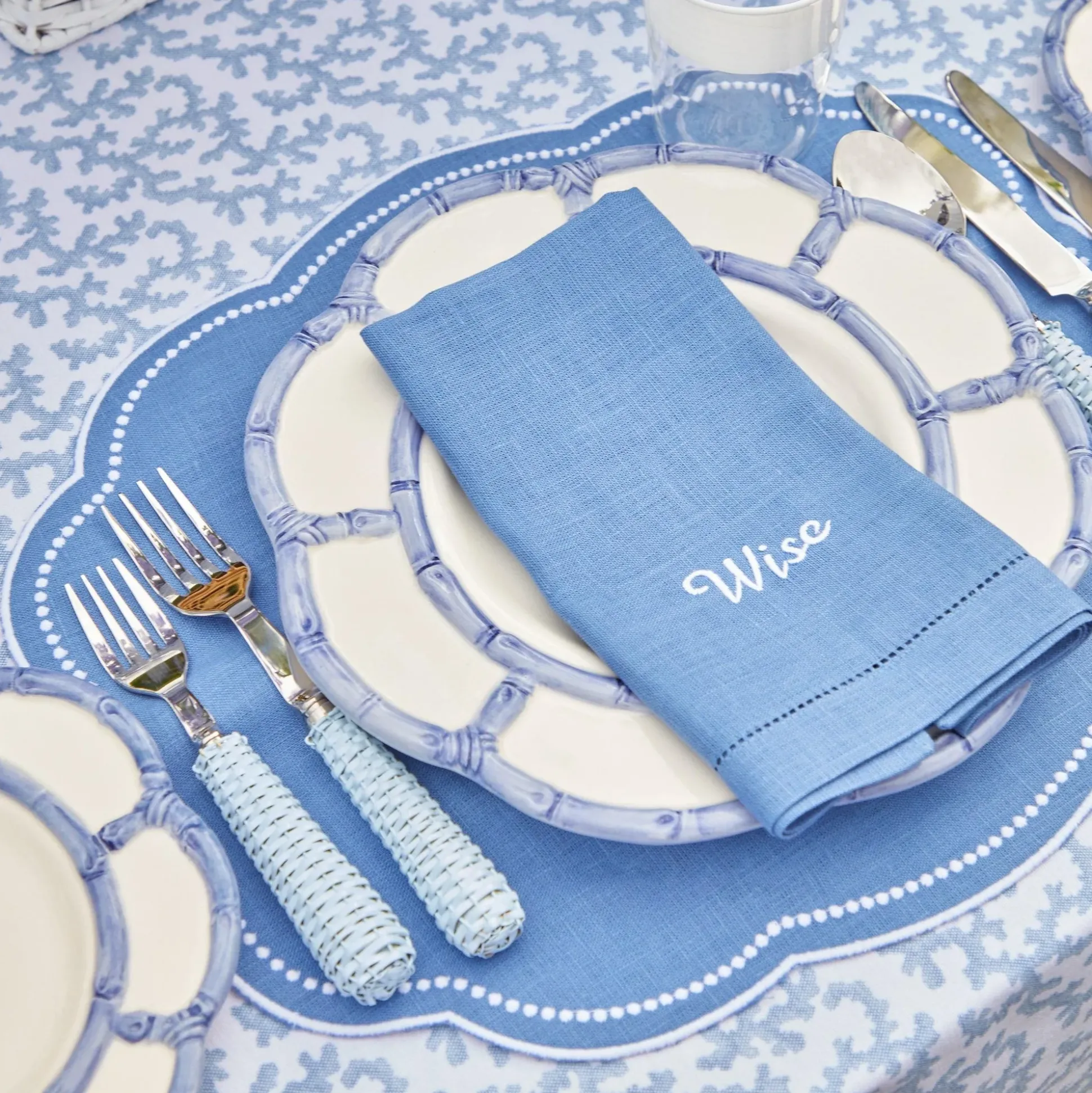 Eloise Blue Placemats (Set Of 4)