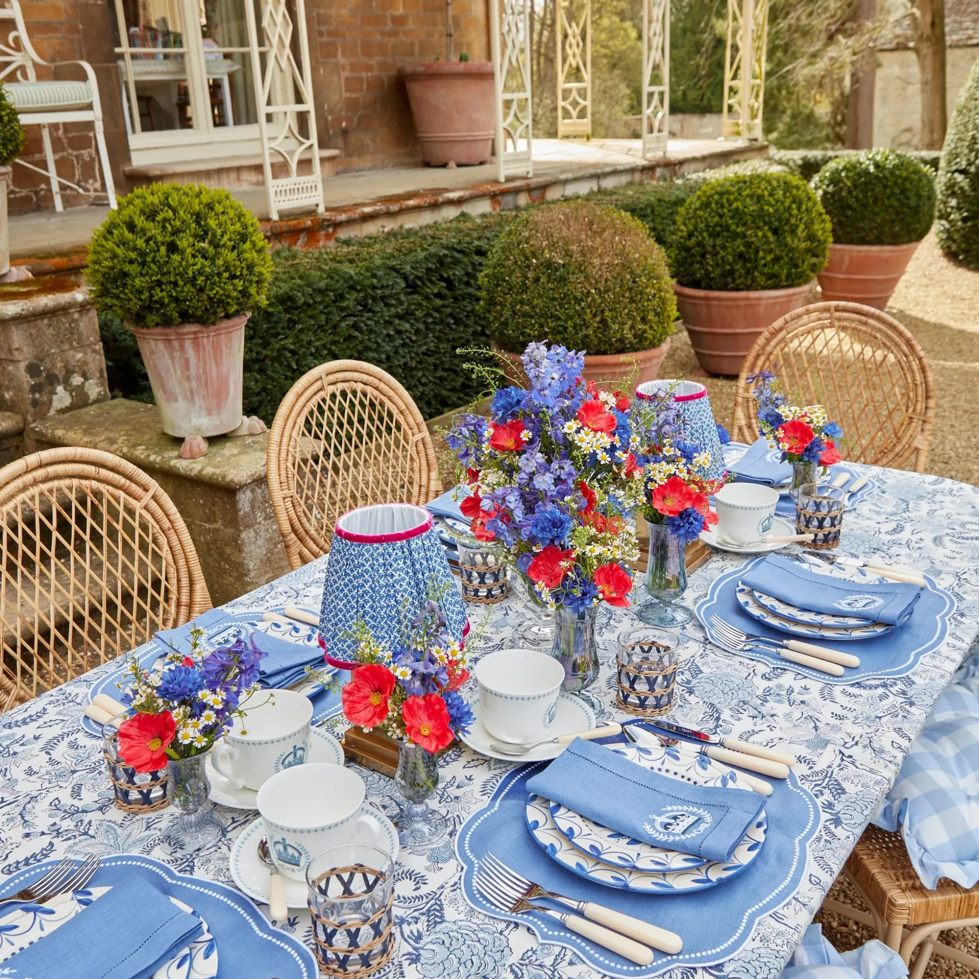Eloise Blue Placemats (Set Of 4)