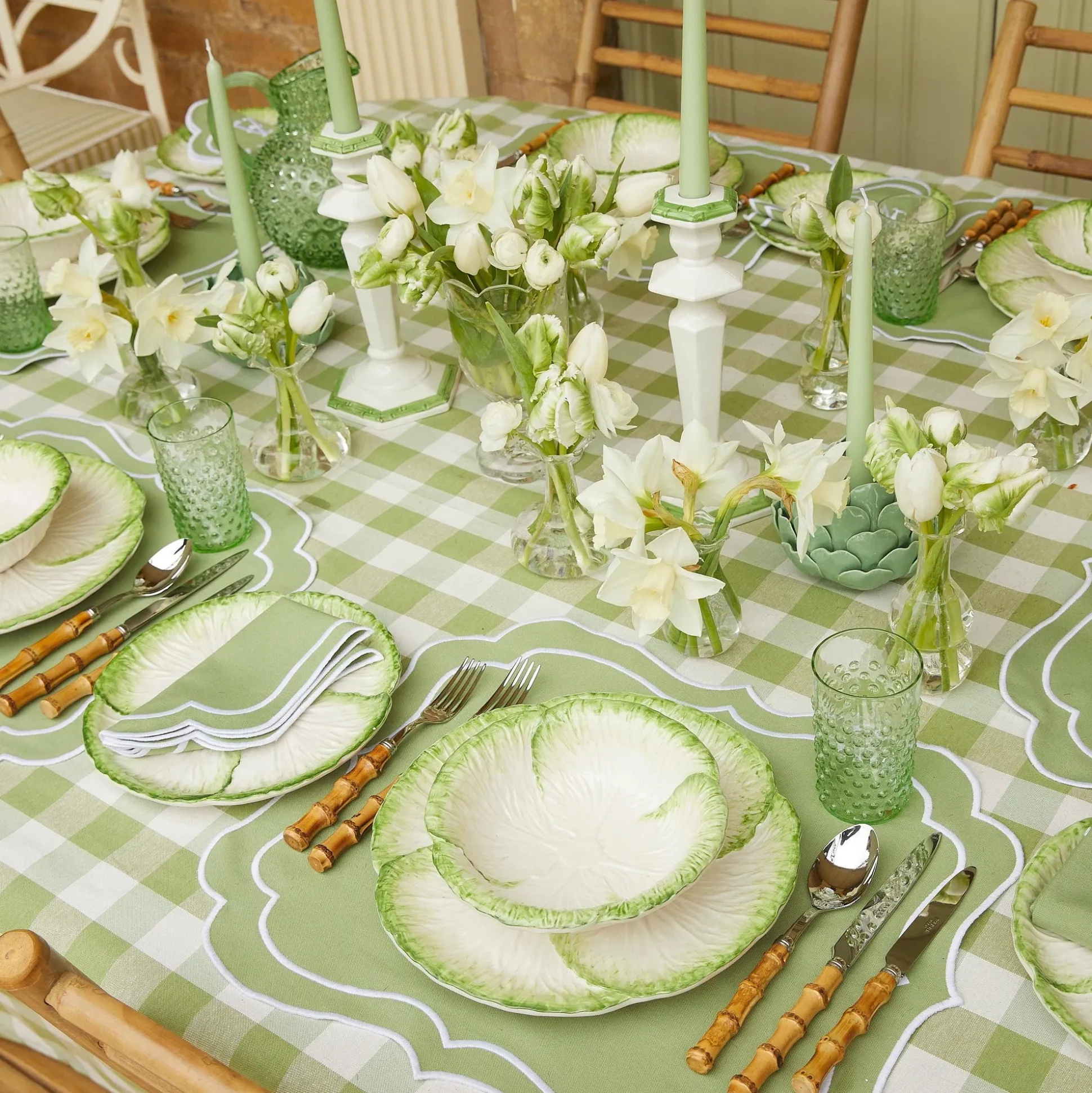 Emerald Hobnail Jug