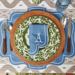 Eve Blue Linen Napkins (Set Of 4)