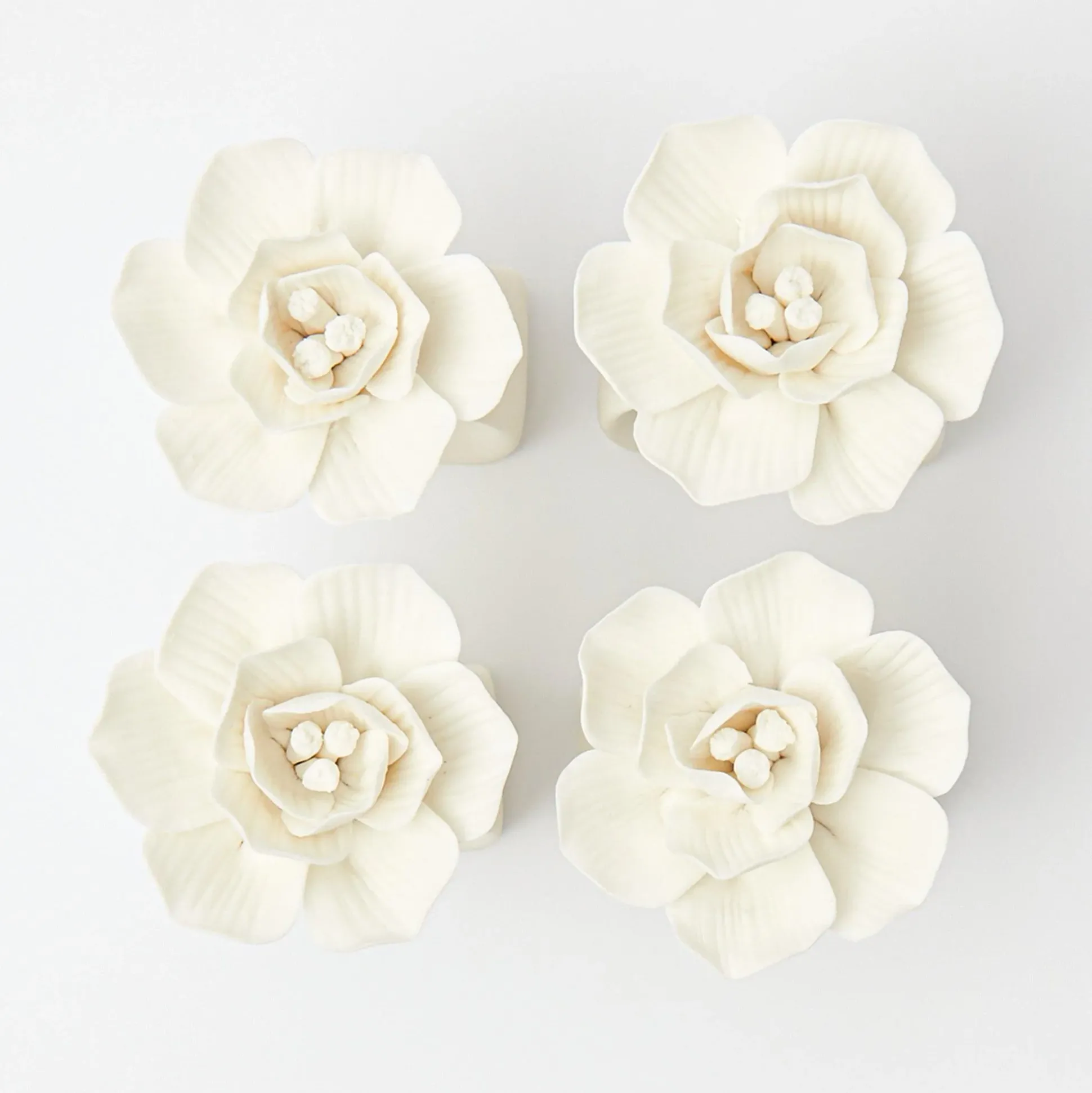 Fiore Porcelain Napkin Rings (Set Of 4)