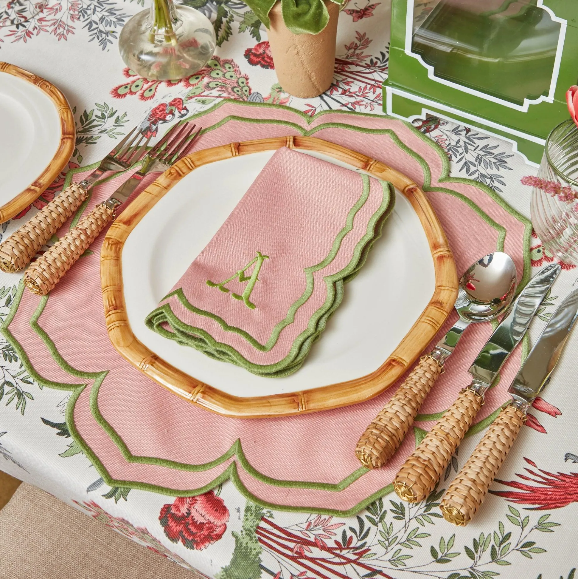 Fleur Pink Napkins (Set Of 4)