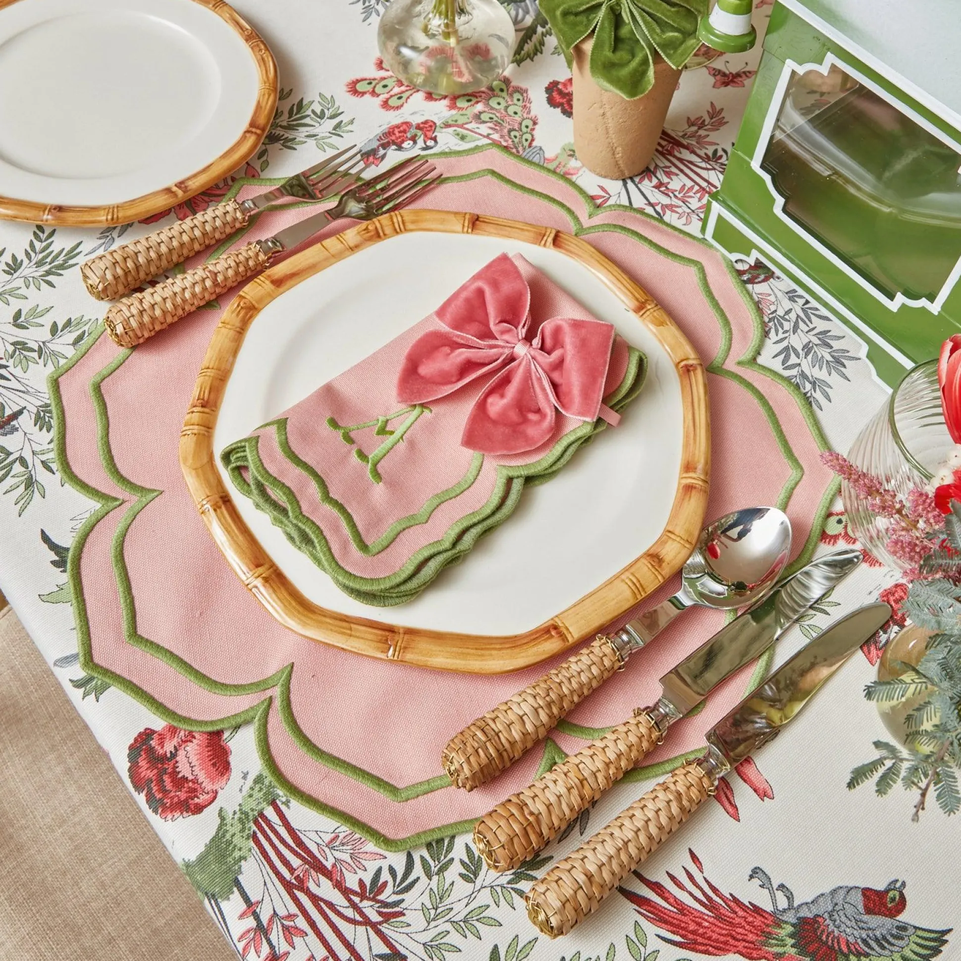 Fleur Pink Napkins (Set Of 4)