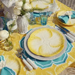 Fleur Turquoise Placemats (Set Of 4)