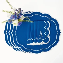 Gabrielle Blue Placemats & Napkins (Set Of 4)