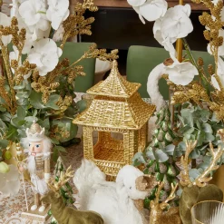 Gold Rattan Pagoda Lantern
