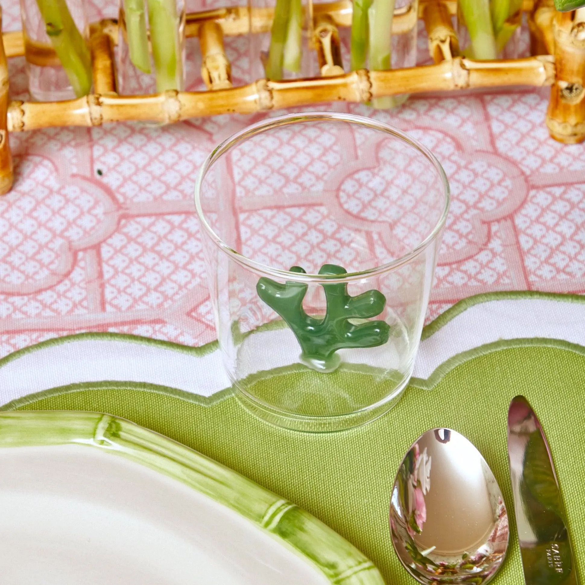 Green Coral Glasses (Set Of 4)