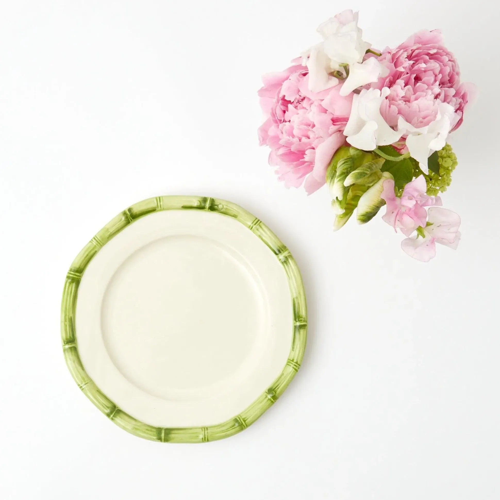 Green Geometric Bamboo Starter Plate (Set Of 4)