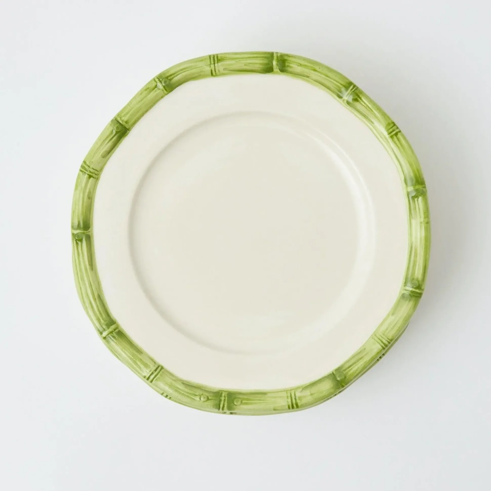 Green Geometric Bamboo Starter Plate