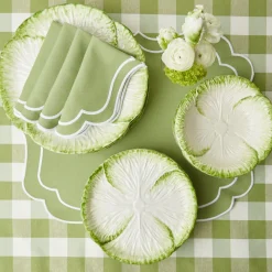 Green Gingham Tablecloth