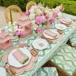 Green Ikat Seat Pad Cushion