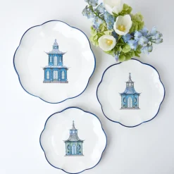 Green Scalloped Pagoda Starter Plate