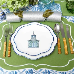 Green Scalloped Pagoda Starter Plate
