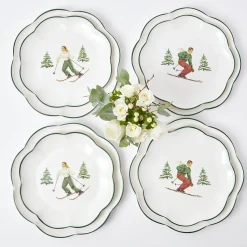 Heidi & Hans Skier Starter Plates (Set Of 4)