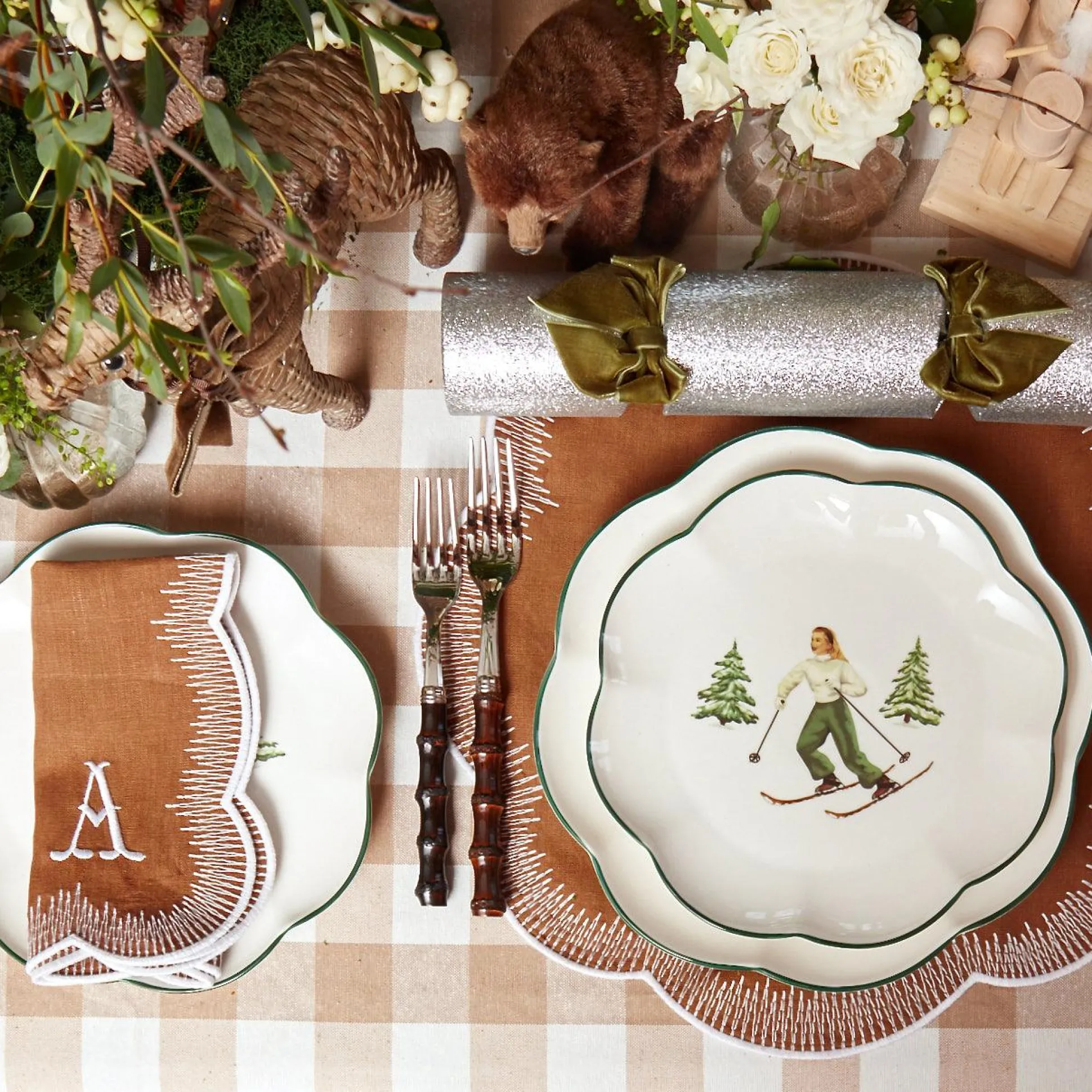 Heidi & Hans Skier Starter Plates (Set Of 4)