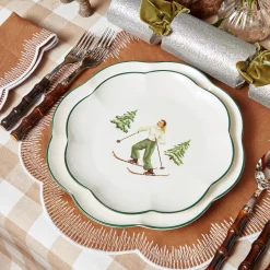 Heidi & Hans Skier Starter Plates (Set Of 4)