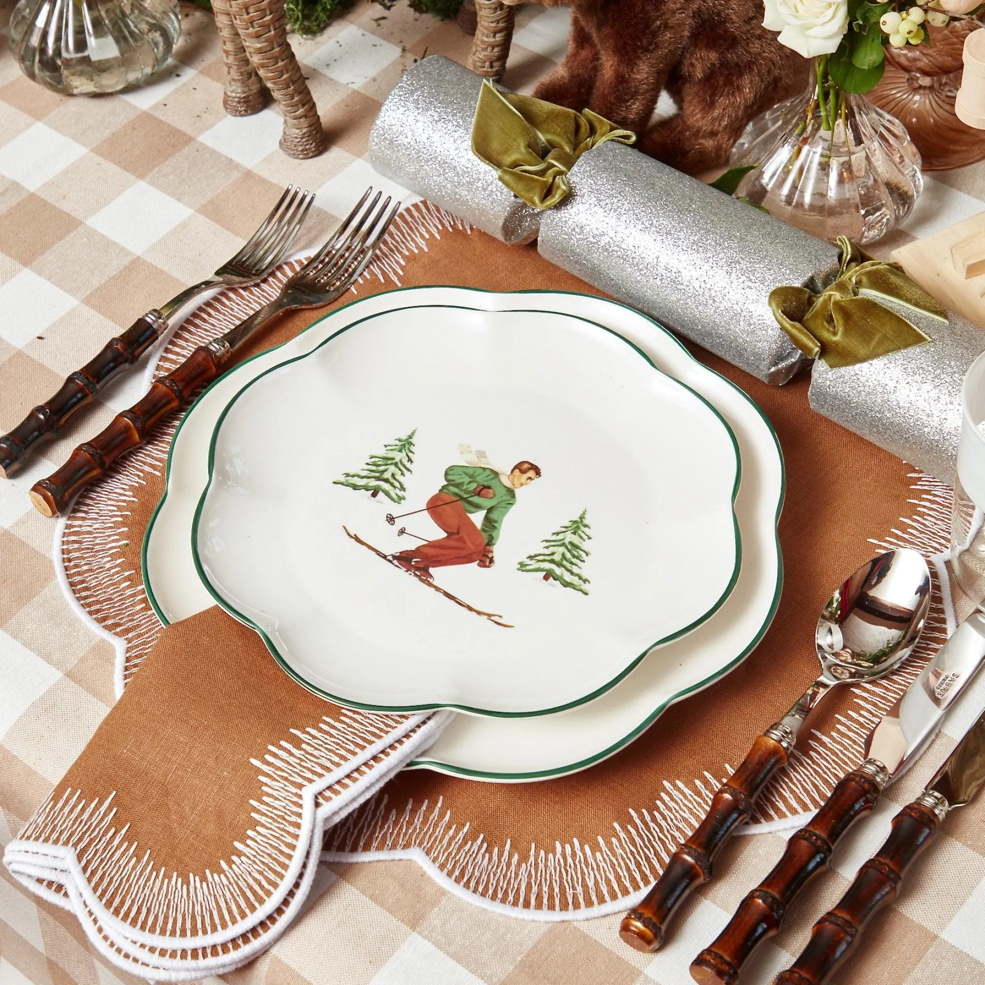 Heidi & Hans Skier Starter Plates (Set Of 4)