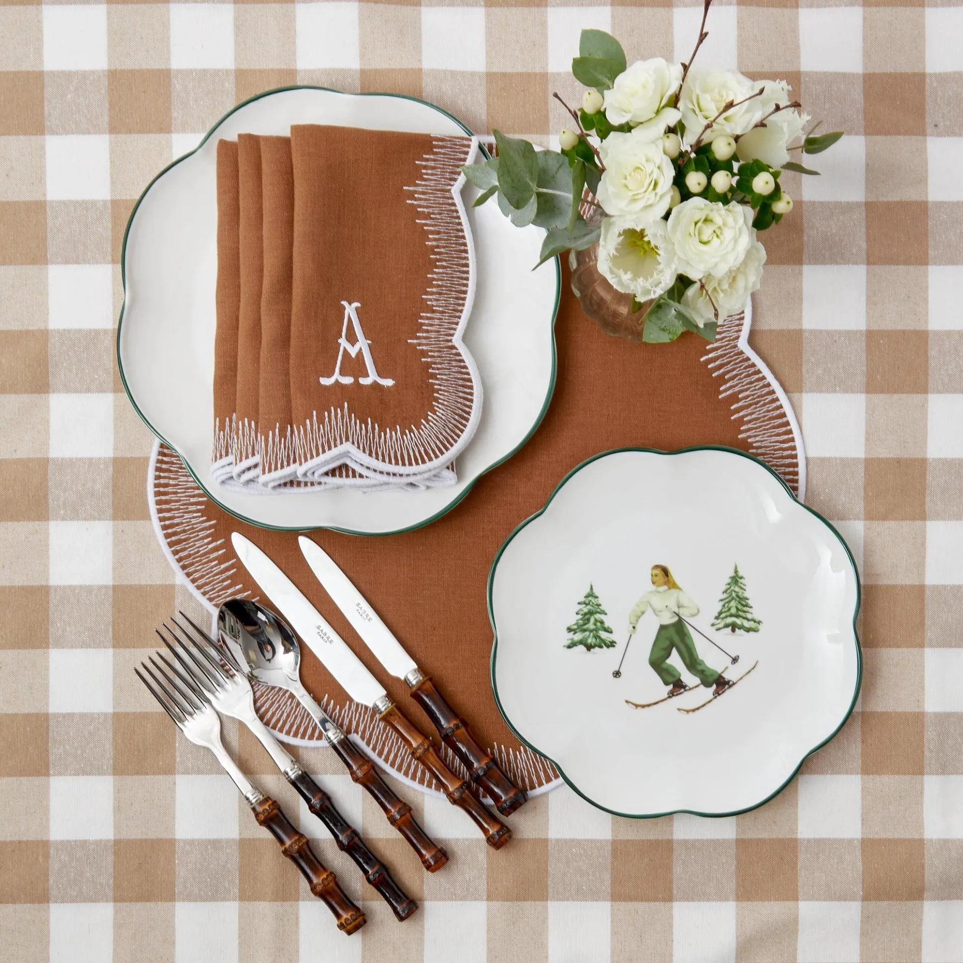 Heidi & Hans Skier Starter Plates (Set Of 4)