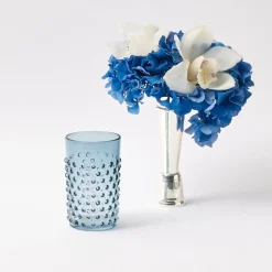 Hobnail Navy Glasses (Set Of 6)