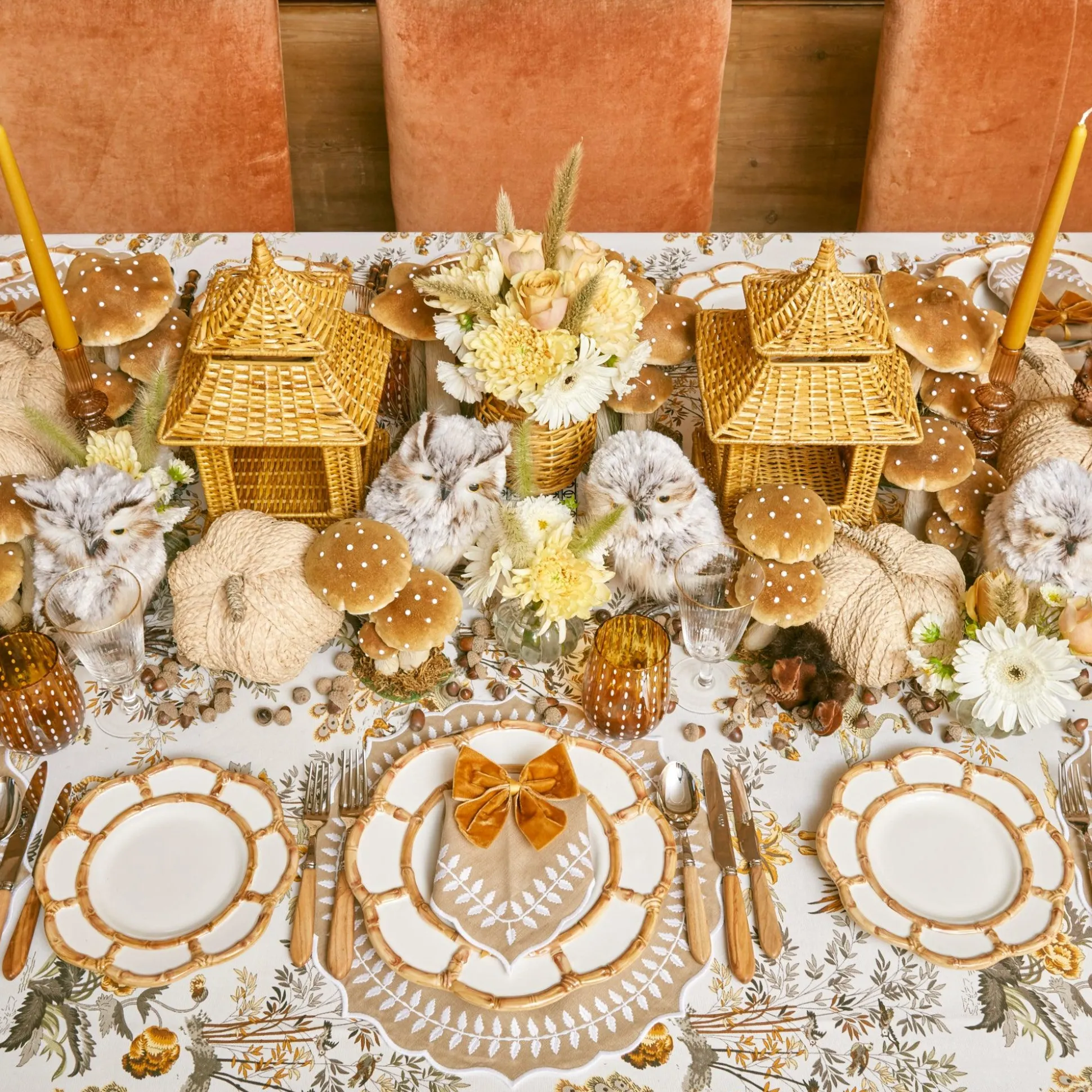 Honey Rattan Pagoda Lantern