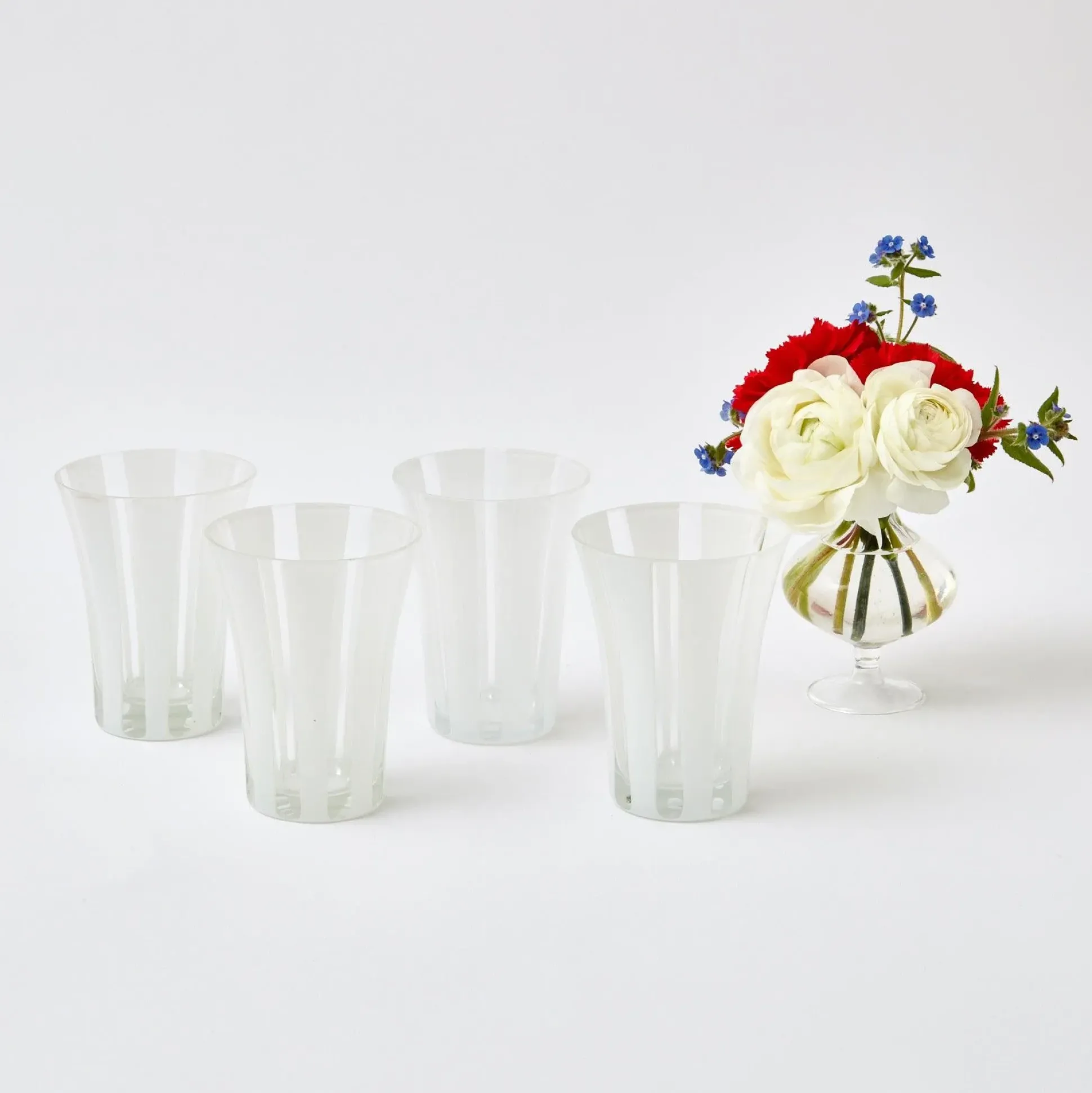 Jubilee Edition Striped Glasses (Set Of 4)