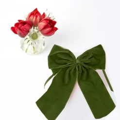 Large Forest Green Velvet Bow
