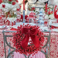 Large Ruby Red Velvet Bow