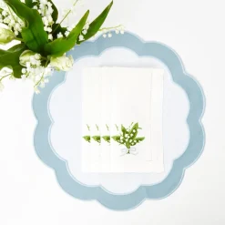 Lily Of The Valley White Linen Napkins (Set Of 4)