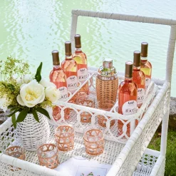 Lorenzo White Rattan Drinks Tray