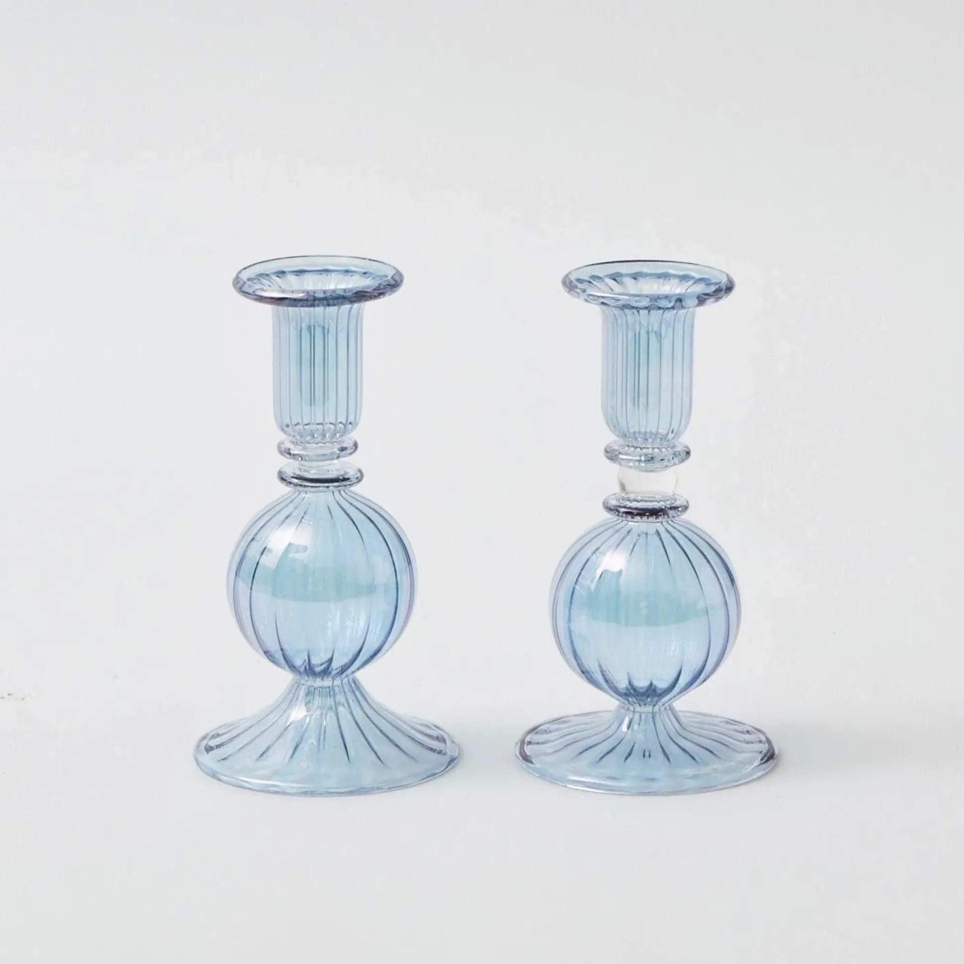 Madeline Azure Candle Holders (Pair)