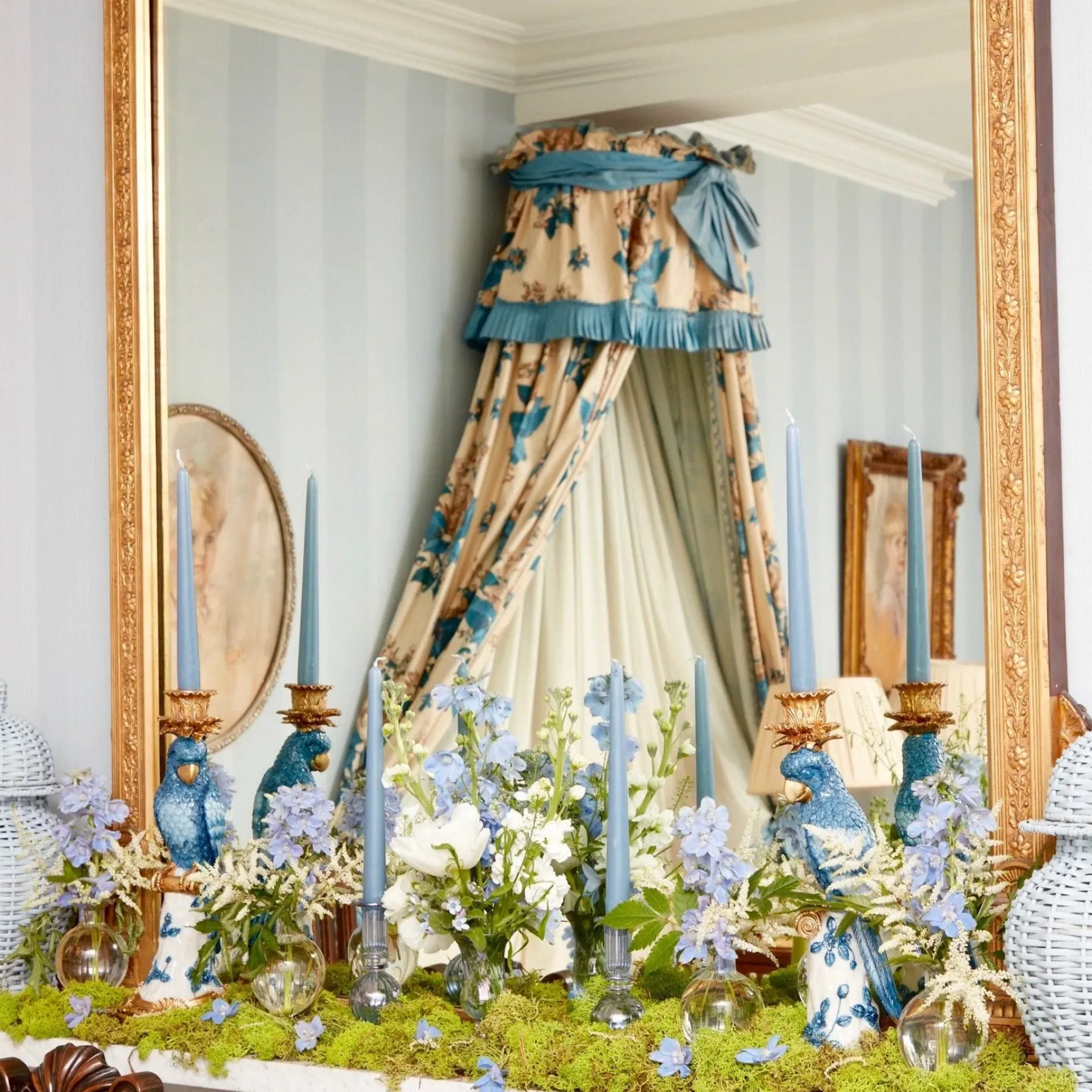 Madeline Azure Candle Holders (Pair)
