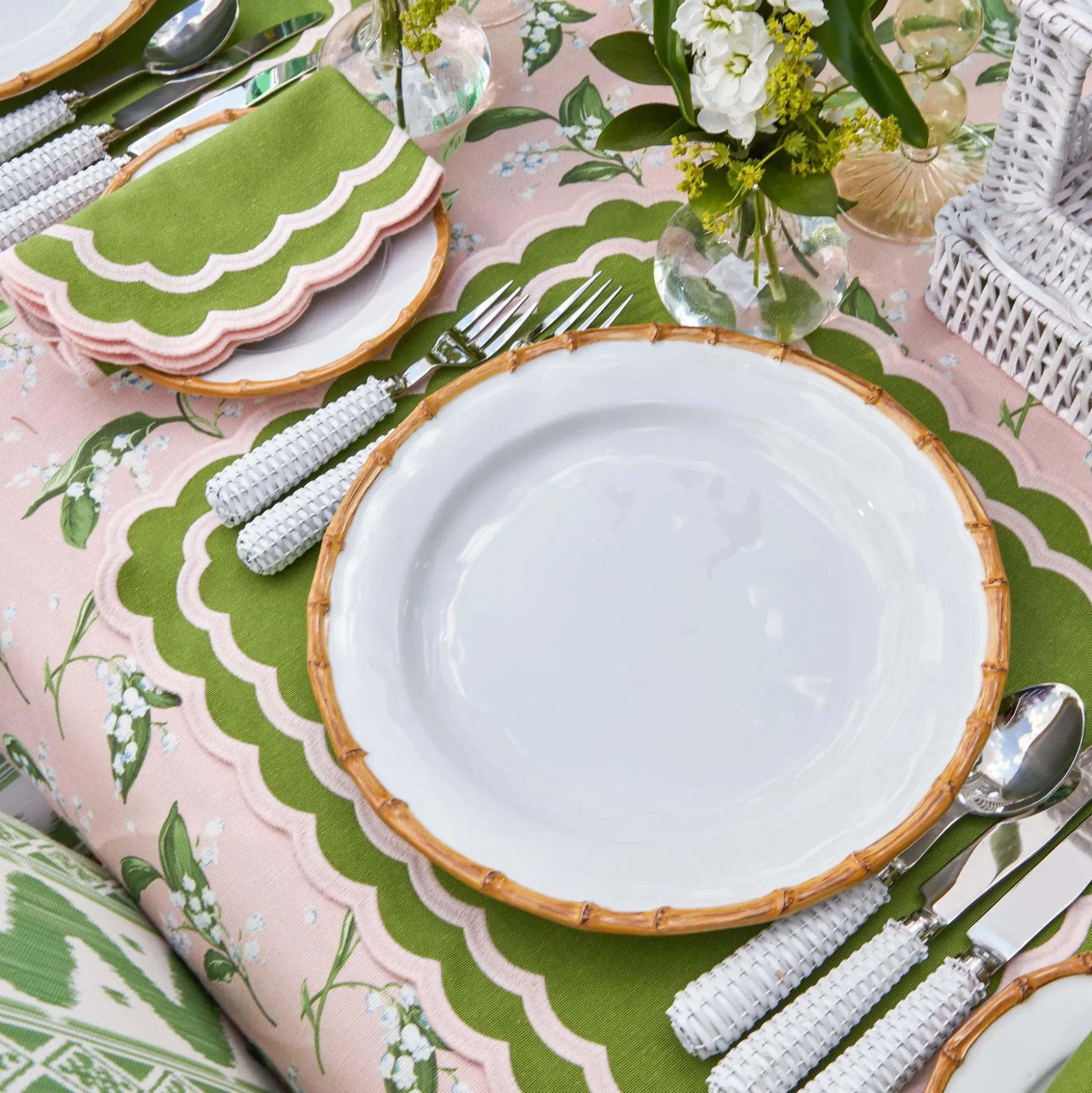 Nancy Bamboo Dinner & Starter Plates (Set Of 8)