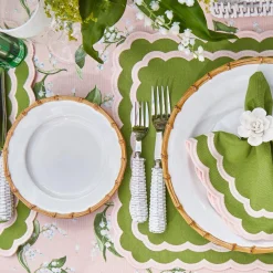 Nancy Bamboo Dinner & Starter Plates (Set Of 8)