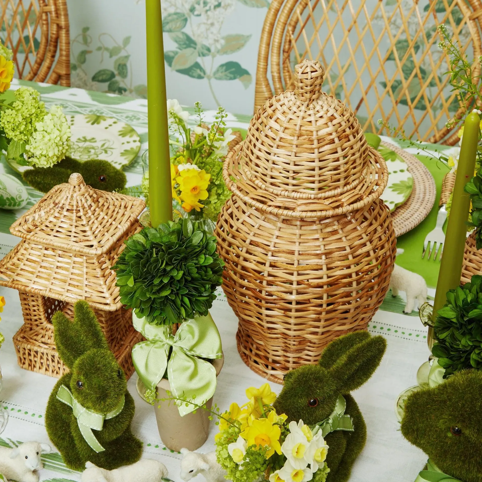 Natural Rattan Ginger Jar