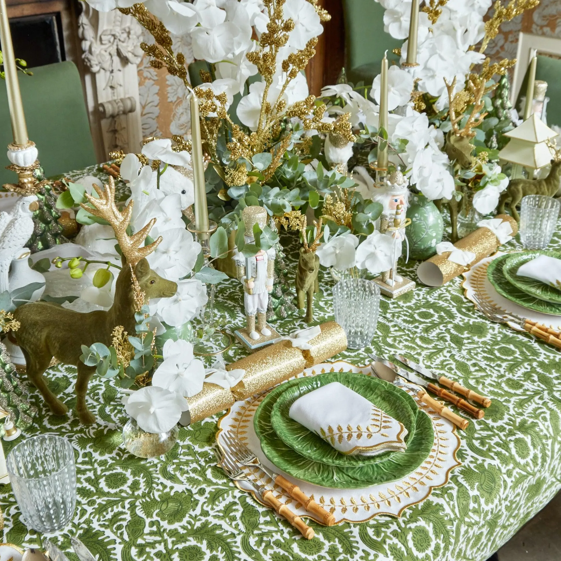Olive Pheasant Tablecloth