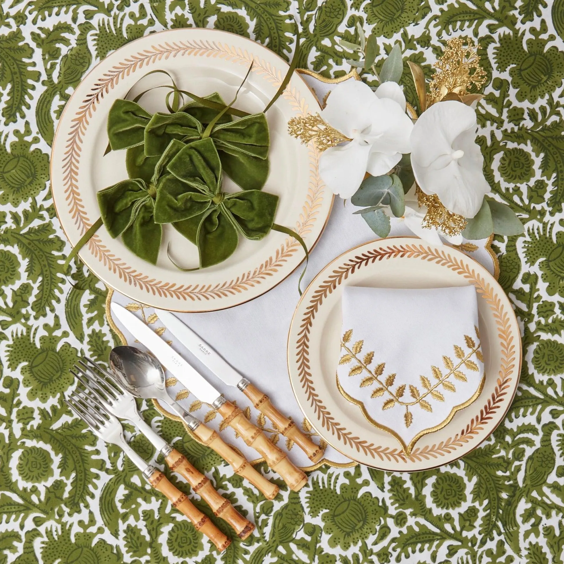 Olive Pheasant Tablecloth