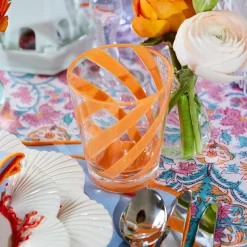 Orange Swirl Outdoor Glasses (Set Of 6)