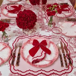 Personalised Red Velvet Napkin Bow