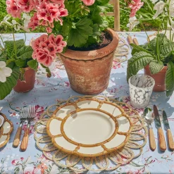 Petal Bamboo Ceramic Dinner Plate