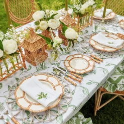 Petal Bamboo Ceramic Dinner & Starter Plates (Set Of 8)